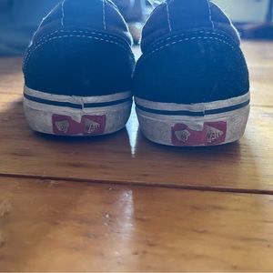 Children’s black VANs hood condition. Worn.